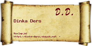 Dinka Ders névjegykártya
